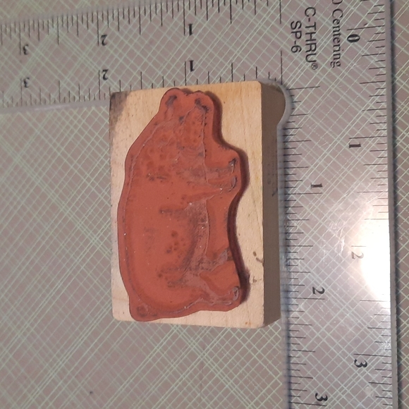 Pig Vintage Rubber Stamp - Picture 2 of 3